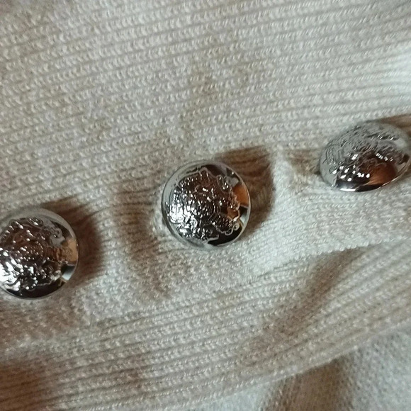 Lauren Ralph Lauren pullover decorative crest engraved buttons ruffle trim sz sp - Picture 9 of 10